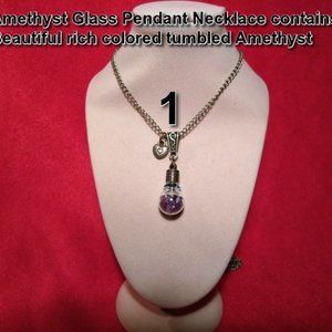 Bronze Crystal Filled Bulb Necklaces (4 Styles)